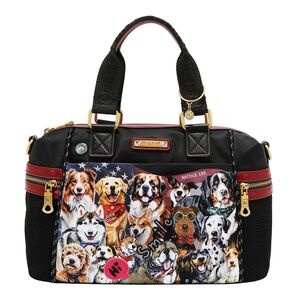 Nicole Lee Multicolor Dog Design Pet Carrier